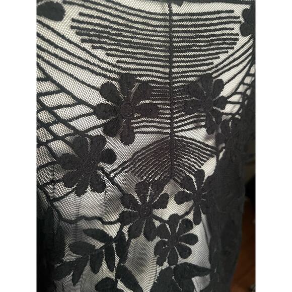 Lace Mesh Cropped Shirt Express Size M - Picture 6 of 7
